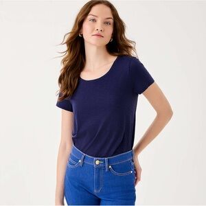 Lilly Pulitzer Etta Scoop Neck Top Sz Medium